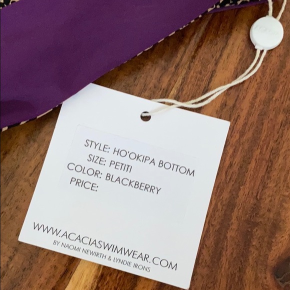 Acacia swimwear Ho’okipa bottom BlackBerry P - Picture 3 of 5